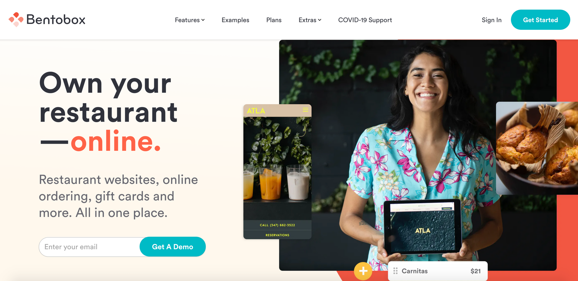 Bentobox - restaurant website CMS platform