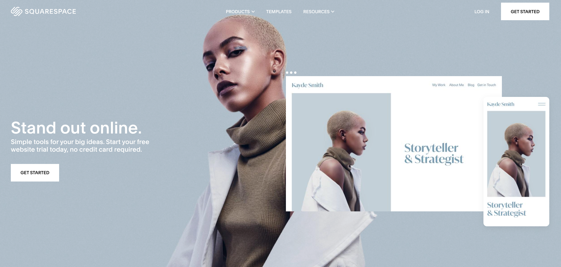 Squarespace website screenshot
