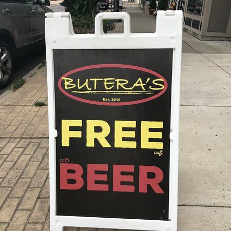 Restaurant sidewalk signage